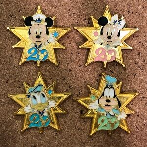 Tokyo Official Disney Trading Pins- Mickey, Minnie, Goofy & Donald